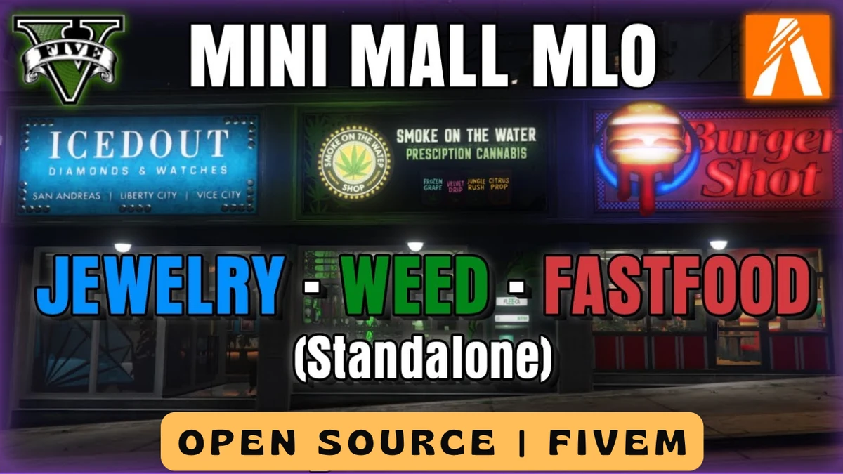 Mini Mall MLO FiveM | Shopping Center Interior | Open Source